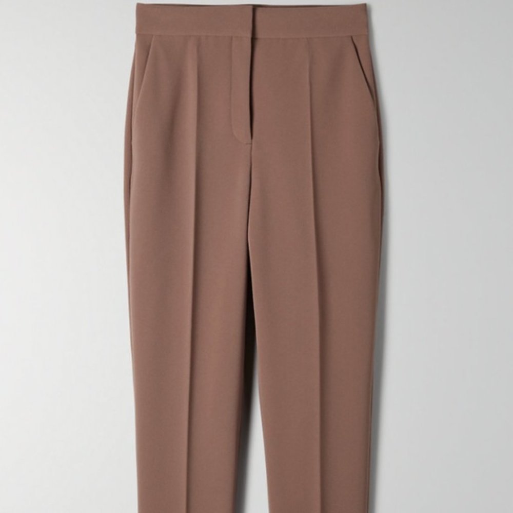 Aritzia Babaton Renzo Pant Slim Fit Trouser TAUPE